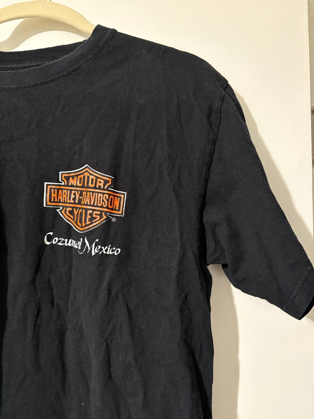 Harley-Davidson Black Tee with Orange Shield Logo
